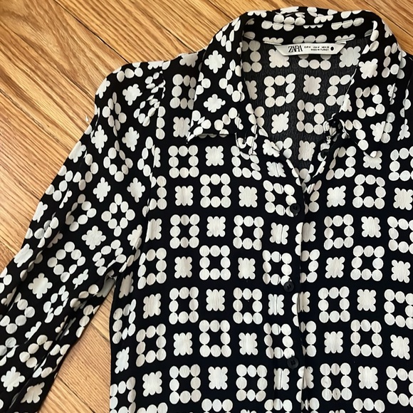 vintage pattern button up mini dress - Picture 2 of 3